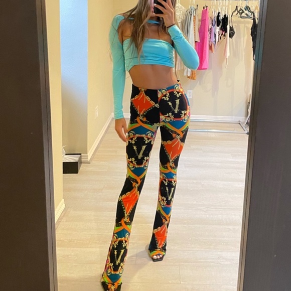 ❌SOLD❌FINAL MARKDOWN Versace Pantaloni Printed Jersey Pants XS S 38 - Picture 7 of 9